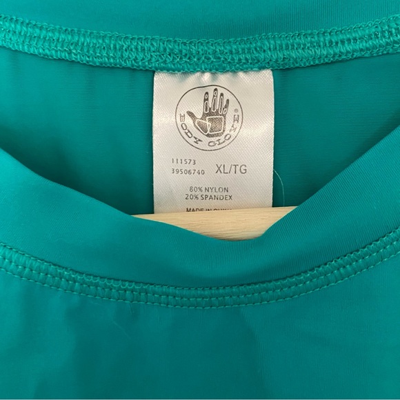 Body Glove Women’s Teal Short Sleeve Swim Top, Size XL, Beach, Pool, Activewear - Picture 3 of 5